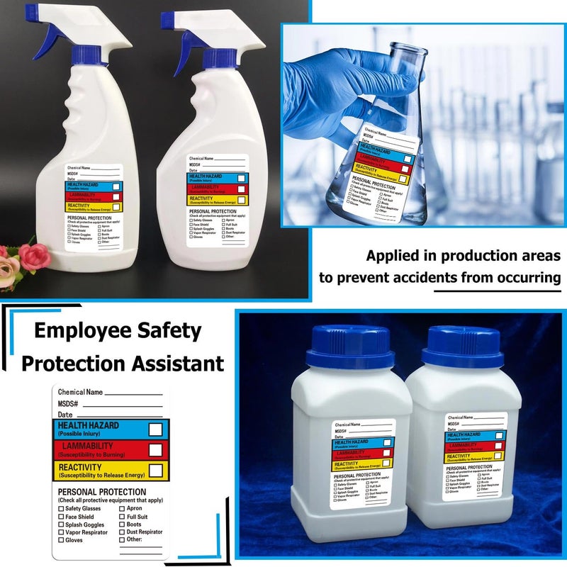 Well Tile SDS Stickers/MSDS Stickers for Chemical Safty Data 2 X 3 Inches - Chemical Identifying and Labeling Sticker Decals - 250 HIMG Write-in Labels - Image 3